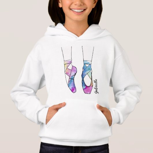 Ballerina Personalisiert Ballet Hoodie (Vorderseite)