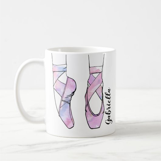 Ballerina Personalisiert Ballet Kaffeetasse (Links)