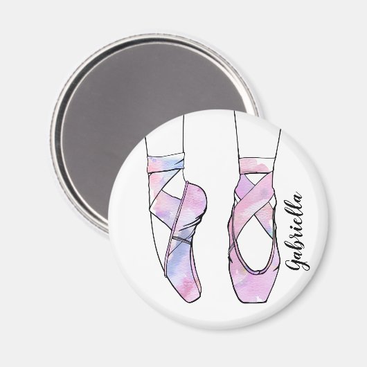 Ballerina Personalisiert Ballet Magnet (Vorderseite/Rückseite)