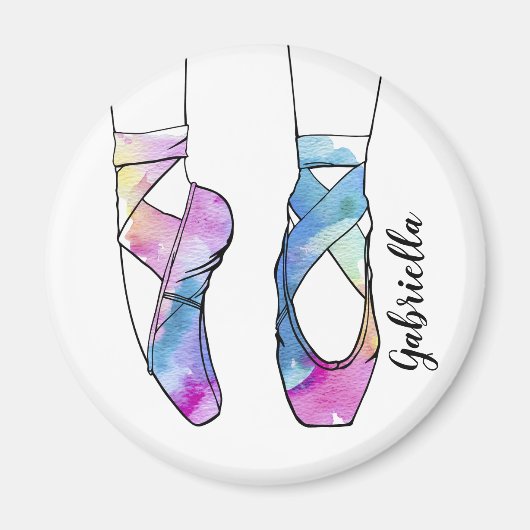 Ballerina Personalisiert Ballet Magnet (Vorne)