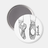 Ballerina Personalisiert Ballet Magnet (Vorderseite/Rückseite)