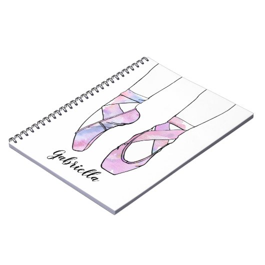 Ballerina Personalisiert Ballet Notizblock (Linke Seite)