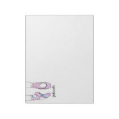 Ballerina Personalisiert Ballet Notizblock (Rotiert)