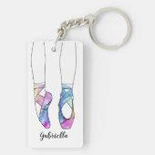 Ballerina Personalisiert Ballet Schlüsselanhänger (Rückseite)