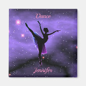 Ballerina Personalisiert Magnet (Vorne)