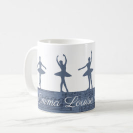 Ballerina Personalisiert Name Ballet Kaffeetasse