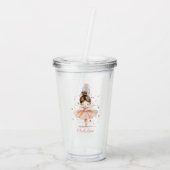Ballerina Personalisiert Name Girly Acryltrinkbecher (Rückseite)