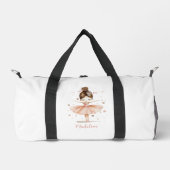 Ballerina Personalisiert Name Girly Duffle Bag (Vorderseite)