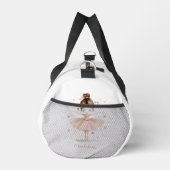Ballerina Personalisiert Name Girly Duffle Bag (Rechts)