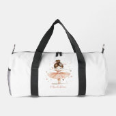 Ballerina Personalisiert Name Girly Duffle Bag (Rückseite)
