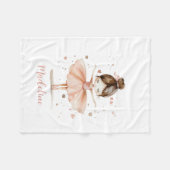 Ballerina Personalisiert Name Girly Fleecedecke (Vorderseite (Horizontal))