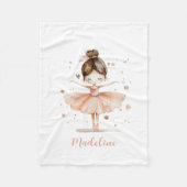 Ballerina Personalisiert Name Girly Fleecedecke (Vorderseite)