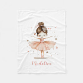 Ballerina Personalisiert Name Girly Fleecedecke