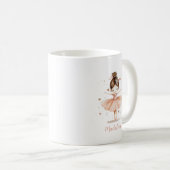 Ballerina Personalisiert Name Girly Kaffeetasse (VorderseiteRechts)