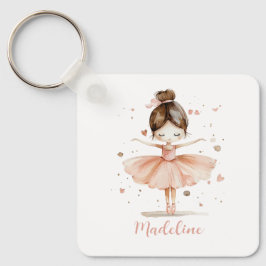 Ballerina Personalisiert Name Girly Schlüsselanhänger