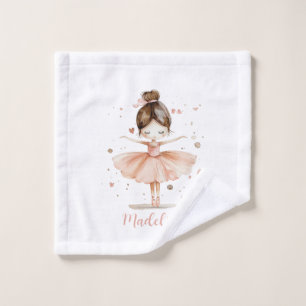 Ballerina Personalisiert Name Girly Waschlappen