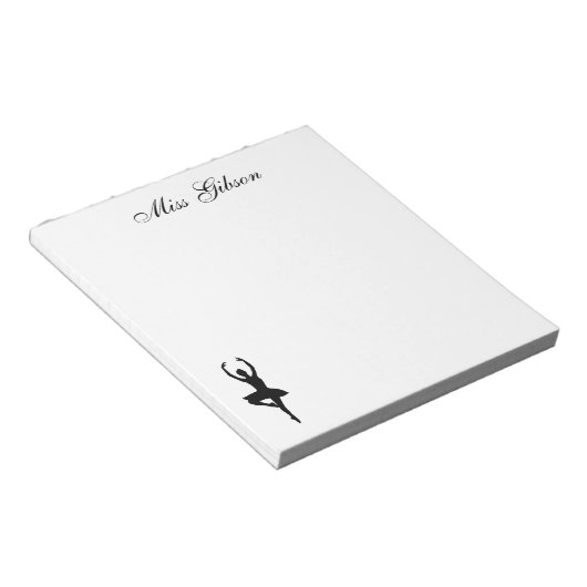 Ballerina Personalisiert Notepad Notizblock (angewinkelt)