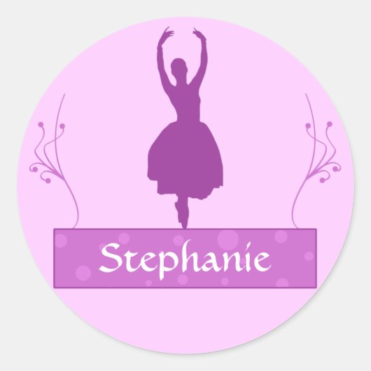 Ballerina Personalisiert Stickers (Vorderseite)