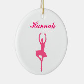 Ballerina-personalisierte Weihnachtsverzierung Keramikornament (Rechts)