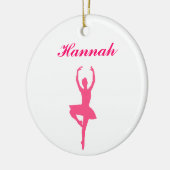Ballerina-personalisierte Weihnachtsverzierung Keramikornament (Links)