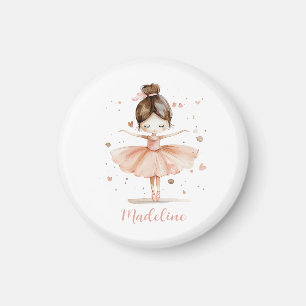 Ballerina Personalisierter Name Weiblich Magnet