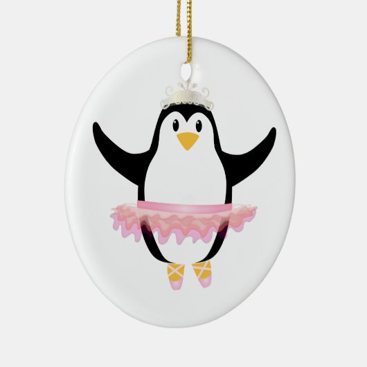 Ballerina-Pinguin Keramikornament (Rechts)