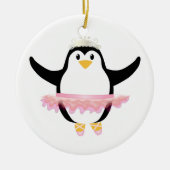 Ballerina-Pinguin Keramikornament (Vorne)