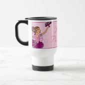Ballerina pink auburn haarmädchen Ballettklasse Ta Reisebecher (Links)