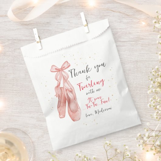 Ballerina Pink Ballet Slippers Geschenktütchen (Ausgeschnitten)