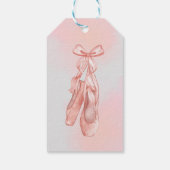 Ballerina Pink Ballet Slippers Gunst Geschenkanhänger (Rückseite)