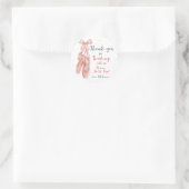 Ballerina Pink Ballet Slippers Gunst Runder Aufkleber (Tasche)