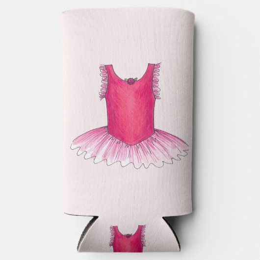 Ballerina Pink Ballett Tanz Erwägung Tutu Kostüm Selters Dosenkühler (Vorderseite)