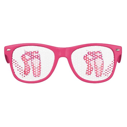 Ballerina Pink Ballett Tanz Pointe Toe Shoes Partybrille (Vorderseite)