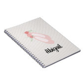 Ballerina Pink Ballettschuhe Notizblock (Rechte Seite)