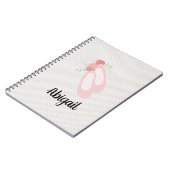 Ballerina Pink Ballettschuhe Notizblock (Linke Seite)