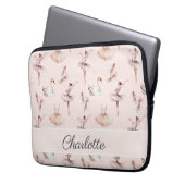 Ballerina Pink Ballettschuhe Personalisierter Name Laptopschutzhülle (Vorderseite Links)