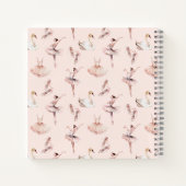 Ballerina Pink Ballettschuhe Personalisierter Name Notizblock (Rückseite)