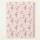 Ballerina Pink Ballettschuhe Personalisierter Name Planer (Rückseite)