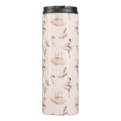 Ballerina Pink Ballettschuhe Personalisierter Name Thermosbecher (Rückseite)