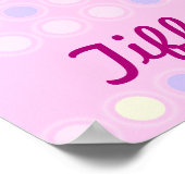 Ballerina pink - Blonde Girl "Ihr Name" Poster (Ecke)