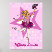 Ballerina pink - Blonde Girl "Ihr Name" Poster (Vorne)