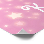 Ballerina pink blonde haarmädchen star "name poste poster (Ecke)