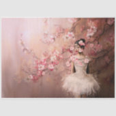 Ballerina Pink Blossom Wandern neben dem Wasser Seidenpapier (Vorderseite)