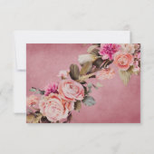 Ballerina Pink Blumenbeerdigung Beileid Vielen Dan Mitteilungskarte (Rückseite)