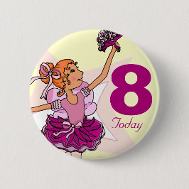 Ballerina pink Creme Ingwer Geburtstaste Button