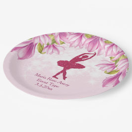 Ballerina Pink Geburtstag Personalisiert Pappteller