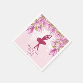 Ballerina Pink Geburtstag Personalisiert Serviette (Ecke)