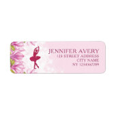 Ballerina Pink Geburtstagsrücksendeadresse (Vorne)