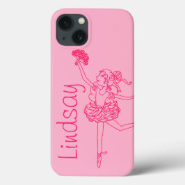 Ballerina pink Girls benennen personalisierten Pik Case-Mate iPhone Hülle