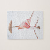 Ballerina pink Girly Aquarelltänzer Puzzle (Horizontal)